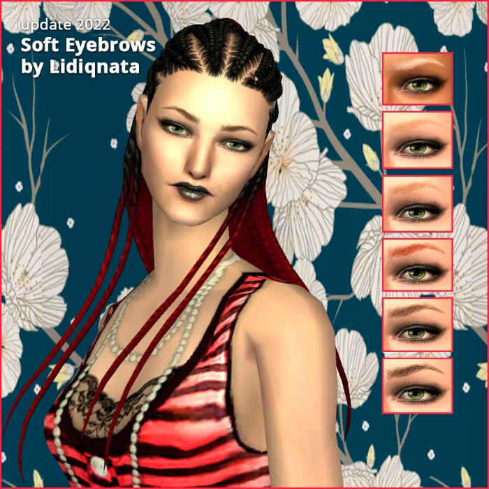 soft eyebrows by lidiqnata for sims 2
